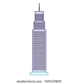skyscraper building isolated icon