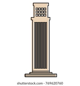 skyscraper building isolated icon