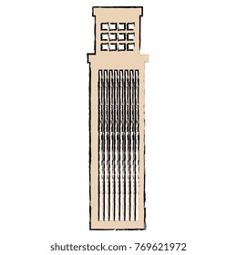 skyscraper building isolated icon