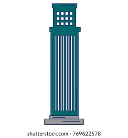 skyscraper building isolated icon