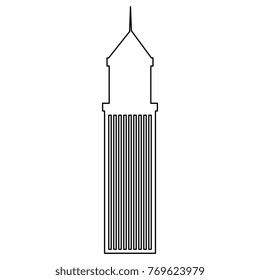 skyscraper building isolated icon