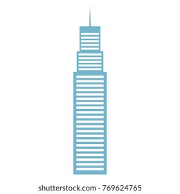 skyscraper building isolated icon