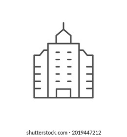Skyscraper building line outline icon