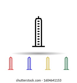 Skyscraper, Building multi color style icon. Simple thin line, outline vector of building icons for ui and ux, website or mobile application