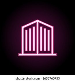 Skyscraper, building neon icon. Simple thin line, outline vector of building icons for ui and ux, website or mobile application