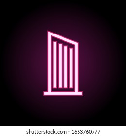 Skyscraper, building neon icon. Simple thin line, outline vector of building icons for ui and ux, website or mobile application