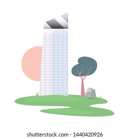 skyscraper building tower trees outdoors