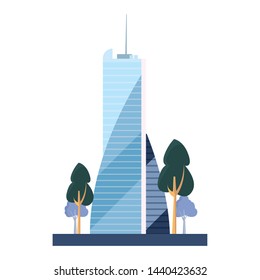 skyscraper building tower trees outdoors