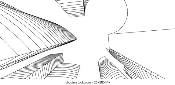 Skyscraper buildings. Architecture background