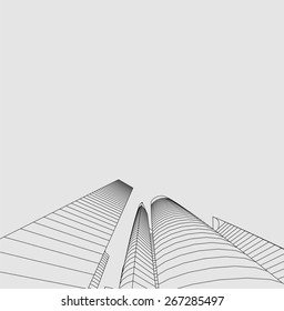 Skyscraper buildings. Architecture background