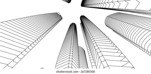 Skyscraper buildings. Architecture background