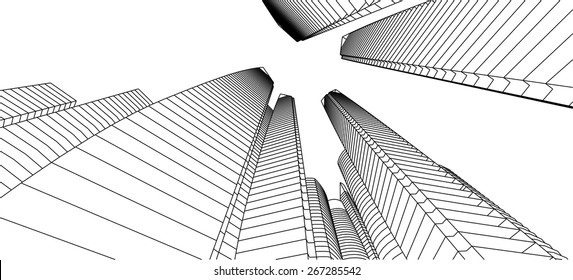 Skyscraper buildings. Architecture background