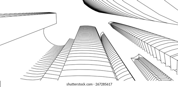 Skyscraper buildings. Architecture background