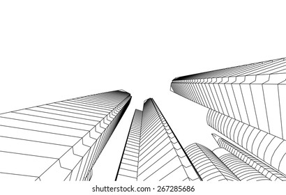 Skyscraper buildings. Architecture background
