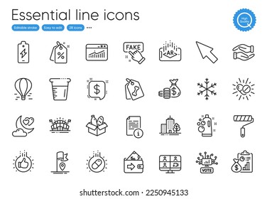 Skyscraper buildings, Capsule pill and Pet tags line icons. Collection of Payment message, Clean bubbles, Video conference icons. Sports arena, Medical drugs, Paint roller web elements. Vector