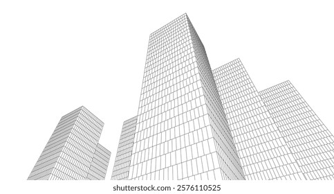 skyscraper buildings in the city  