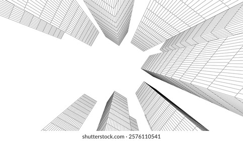 skyscraper buildings in the city  