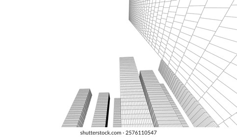 skyscraper buildings in the city  