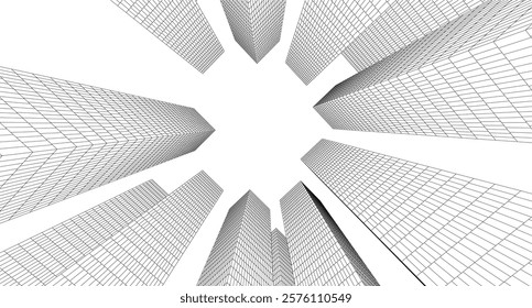 skyscraper buildings in the city  