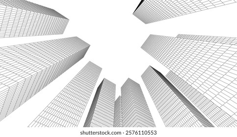 skyscraper buildings in the city  