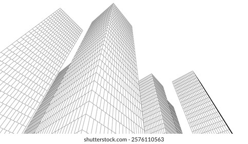 skyscraper buildings in the city  