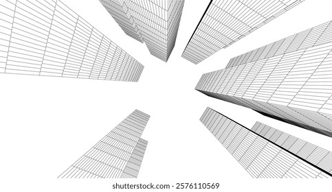 skyscraper buildings in the city  