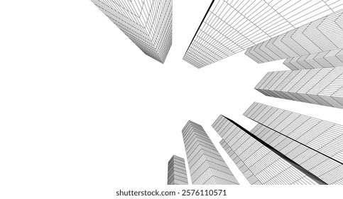 skyscraper buildings in the city  