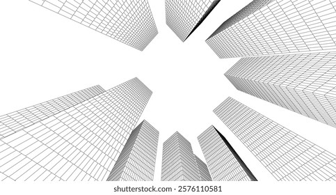 skyscraper buildings in the city  