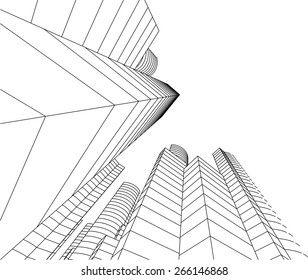 Skyscraper buildings. City background 