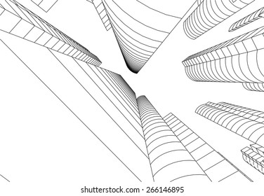 Skyscraper buildings. City background 
