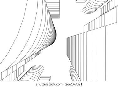 Skyscraper buildings. City background 