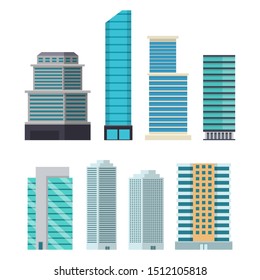 Skyscraper city buildings vector design illustration isolated on white background