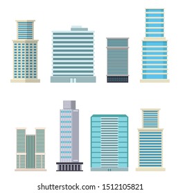 Skyscraper city buildings vector design illustration isolated on white background