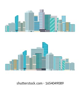 Skycraper-Stadtgebäude Vektorillustration Design-Illustration einzeln auf weißem Hintergrund