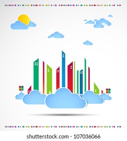 Sky-scraper. City theme background.Good weather