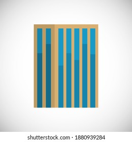 Skyscraper colored icon on white background for banners and advertising 