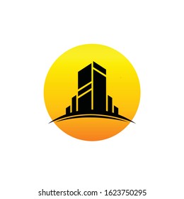 skyscraper design logo template. icon company