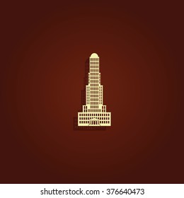 Skyscraper flat icon.