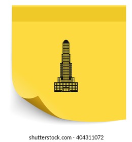 Skyscraper flat icon.