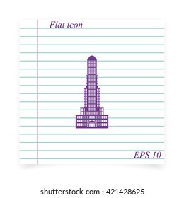 Skyscraper flat icon.