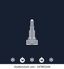 Skyscraper flat icon.