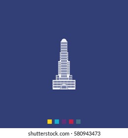 Skyscraper flat icon.