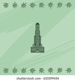 Skyscraper flat icon.