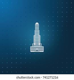 Skyscraper flat icon.