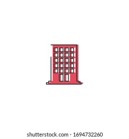 diseño de ilustración plana con rascacielos