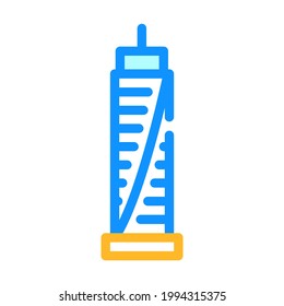 skyscraper house color icon vector. skyscraper house sign. isolated symbol illustration