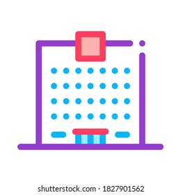 Skyscraper House Icon Vector. Outline Skyscraper House Sign. Isolated Contour Symbol Illustration