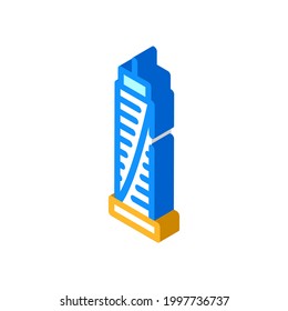 skyscraper house isometric icon vector. skyscraper house sign. isolated symbol illustration