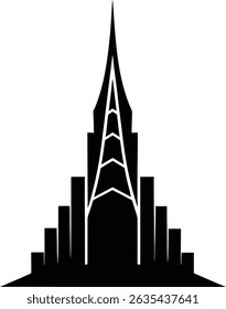 Skyscraper Icon – City Architecture Vector Illustration
