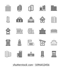 Skyscraper icon. collection of 25 skyscraper outline icons such as building, business center building, business center. editable skyscraper icons for web and mobile.